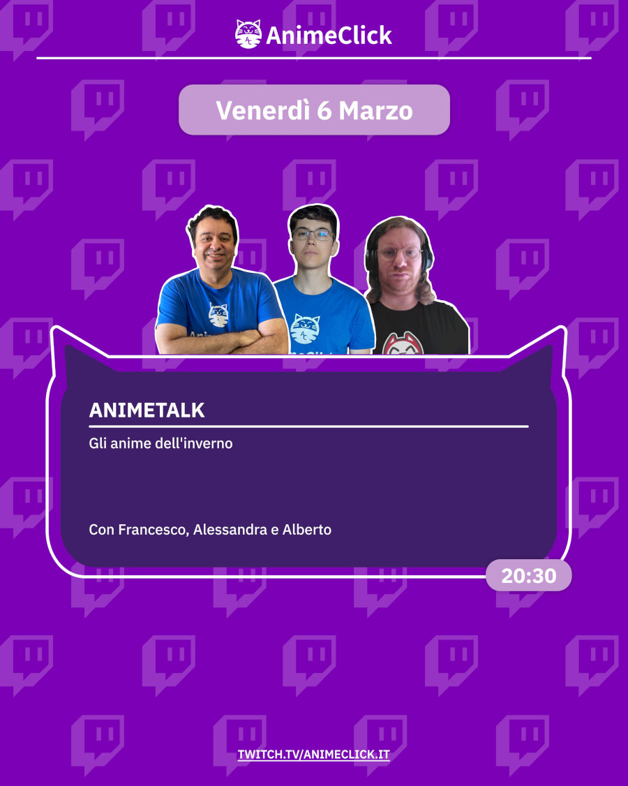 AnimeClick su Twitch: programma dal 2 all'8 marzo